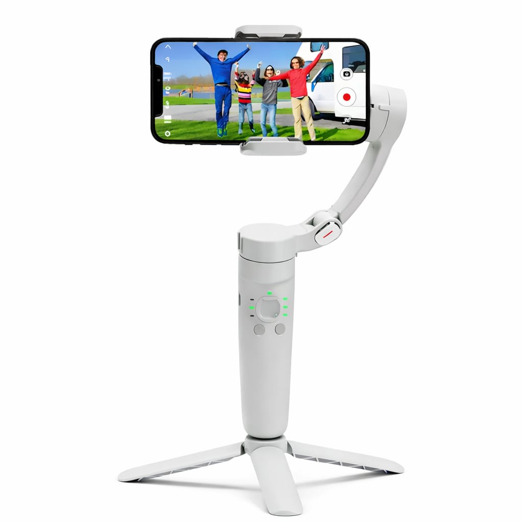 JannatWala M1 3-Axis Mobile Gimbal Stabilizer with Tripod | Handheld Phone Stabilizer for Video Recording, Vlogging & Live Streaming | 360° Rotation, Anti-Shake, Bluetooth Control